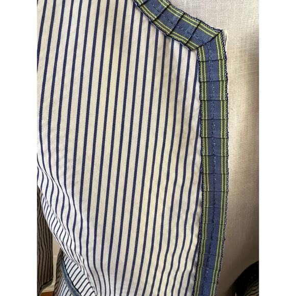 J Crew Seersucker Striped Cotton Blazer Blue White 2 - Picture 5 of 8